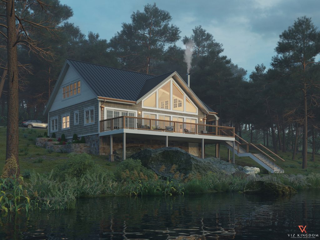 Cabin Exterior Night View